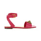 One Stud Flat Sandal in Calfskin With Maxi Stud Embellishment - Blossom