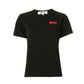 Double Heart T-shirt -  Black