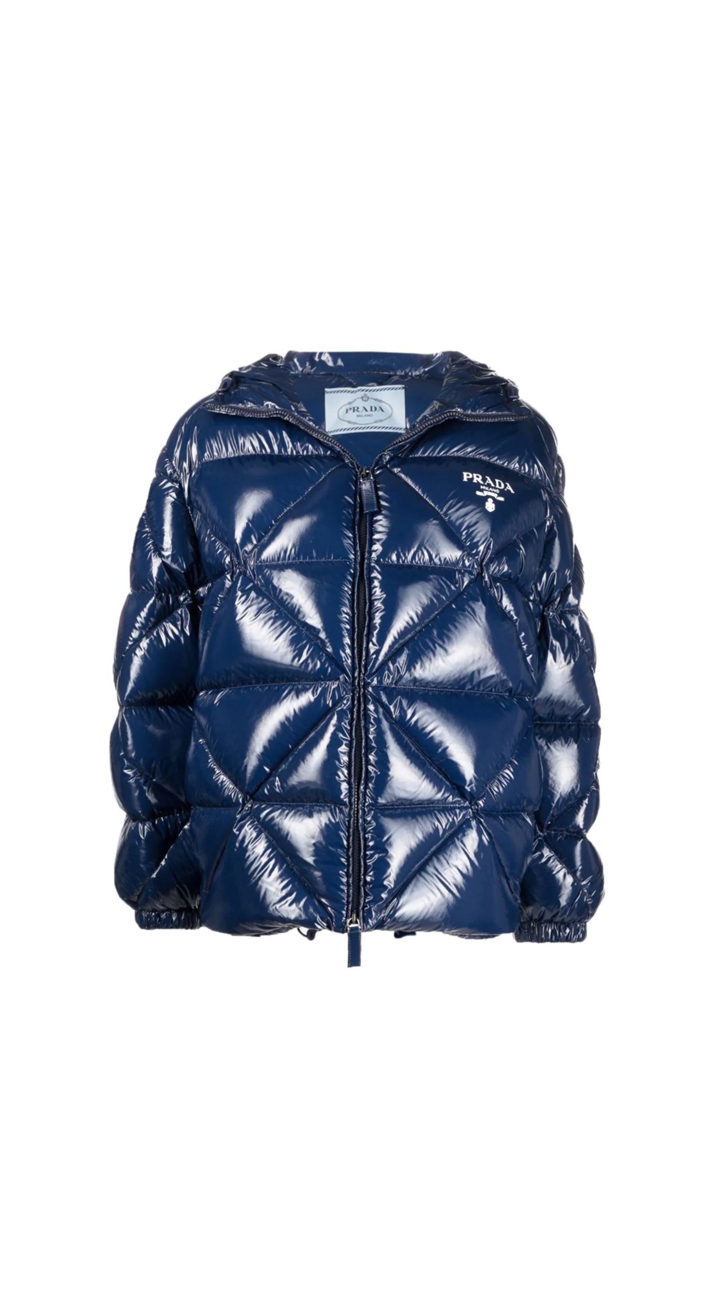 Quilted Nylon Down Jacket - Blue