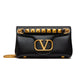Stud Sign Nappa Shoulder Bag - Black