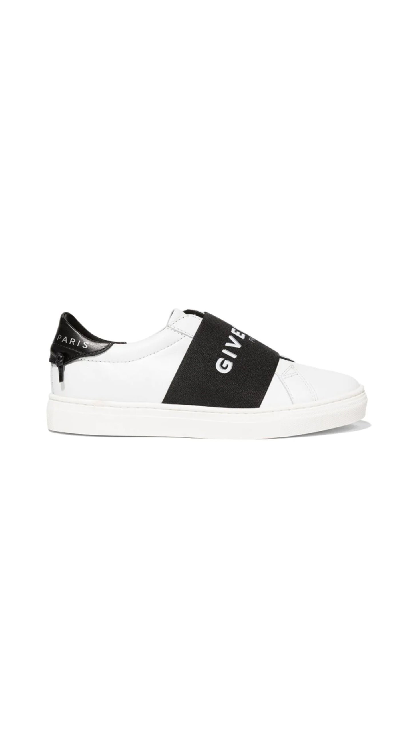 Logo Leather Sneakers - White / Black