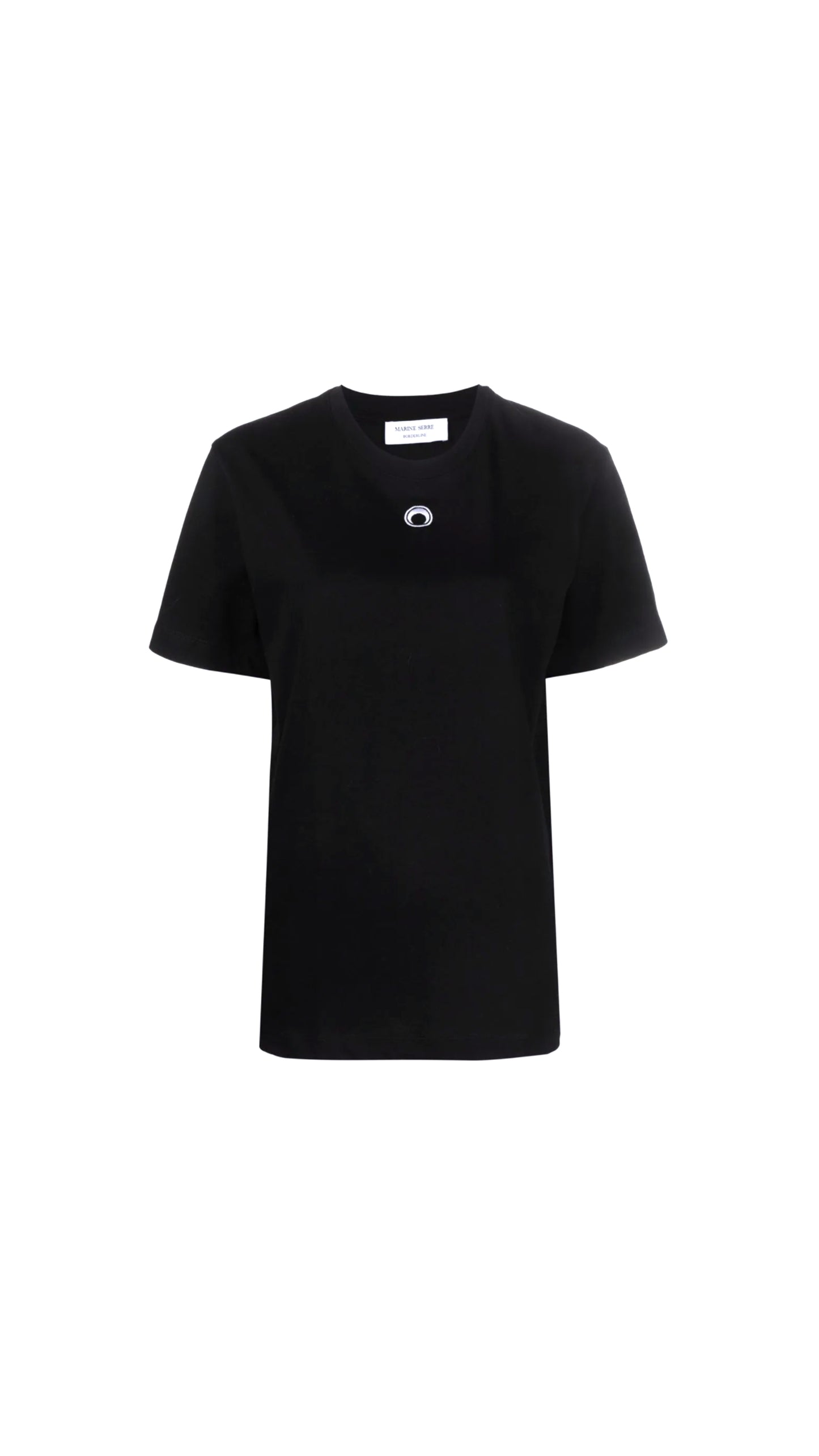 Moon Logo Embroidered T-Shirt - Black