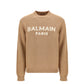 Marino Wool Sweater Logo - Beige