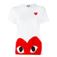 Heart Print T-shirt - White.
