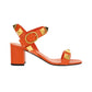 Roman Stud Calfskin Sandal 60MM - Orange