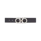 Reversible And Adjustable Gancini Belt - Black / Brown