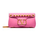 Stud Sign Nappa Shoulder Bag - Pink