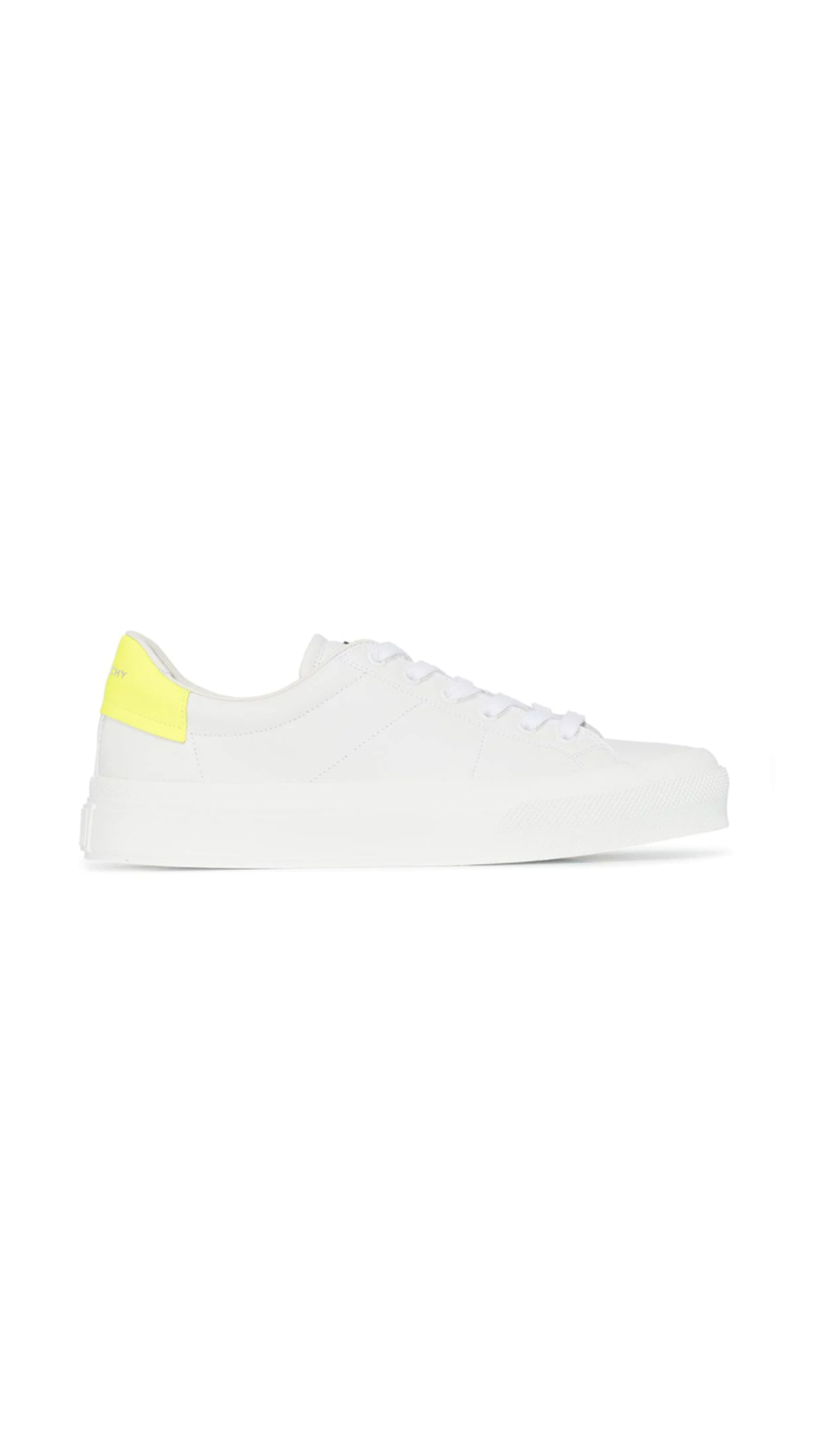 City Court Low-Top Sneakers - White / Neon Yellow