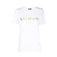 Eco-Designed Cotton T-shirt Logo Print - White / Gold