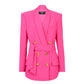 Double-breasted Blazer - Fuchsia