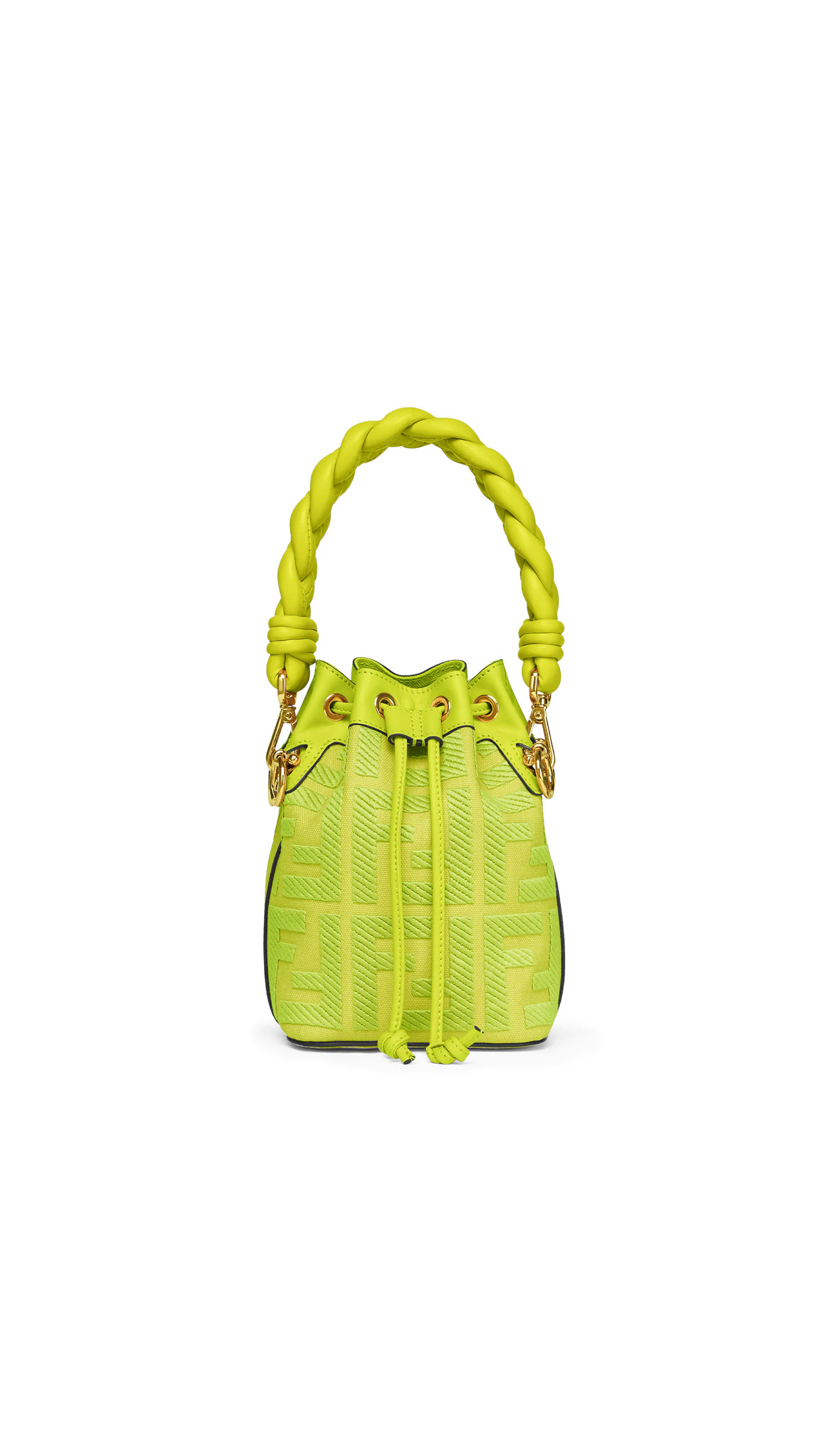 Mon Tresor - Light green FF canvas mini-bag