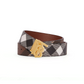 Reversible Monogram Motif Check Belt - Brown / Black