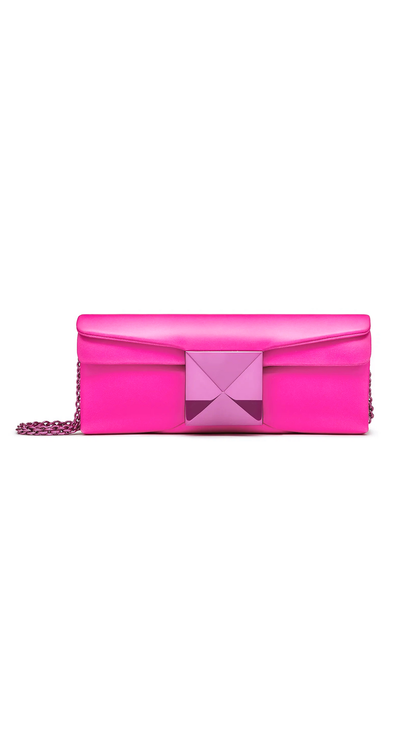 One Stud Nappa Clutch -  Pink PP.