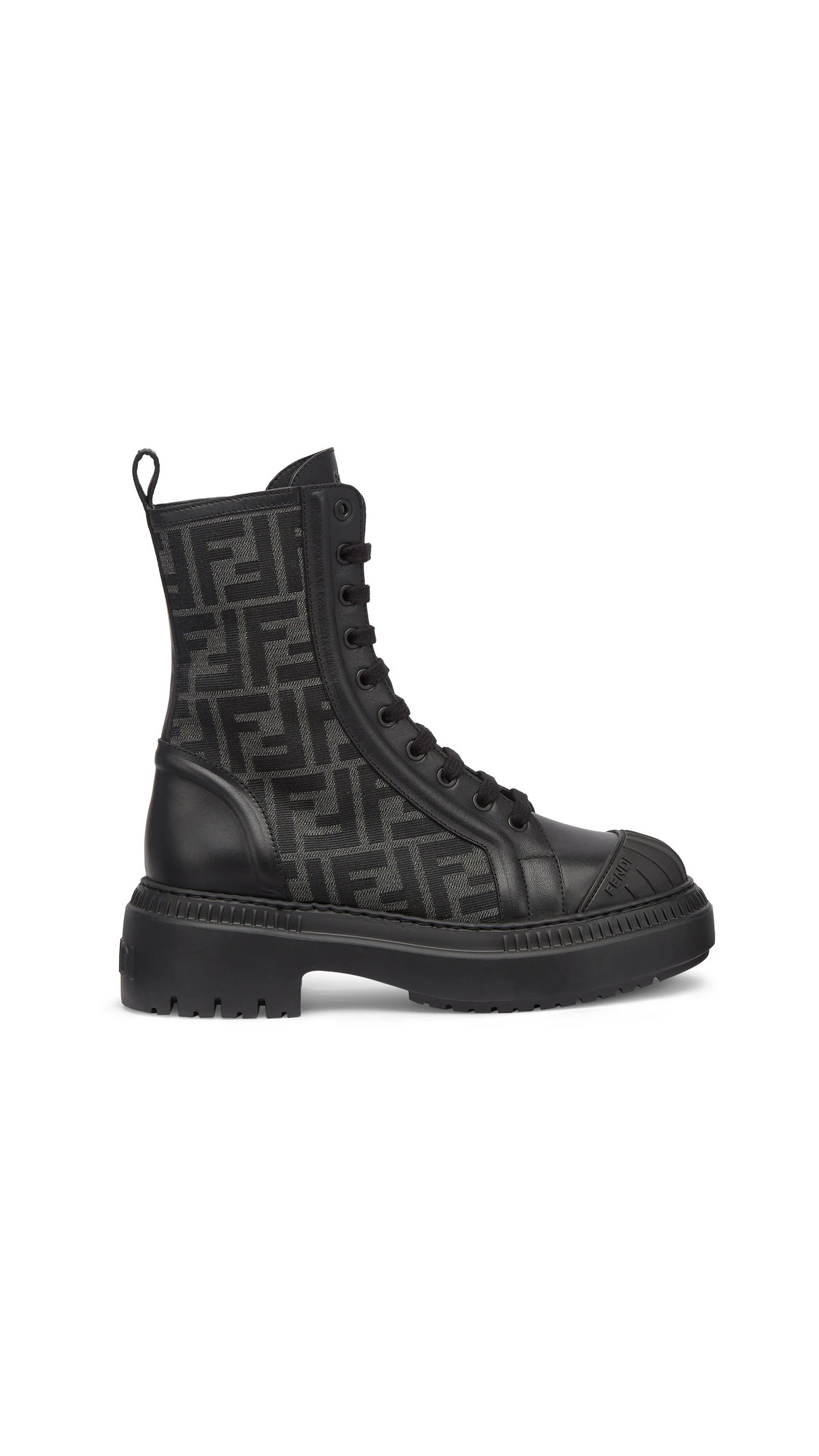 Domino Leather Biker Boots - Black