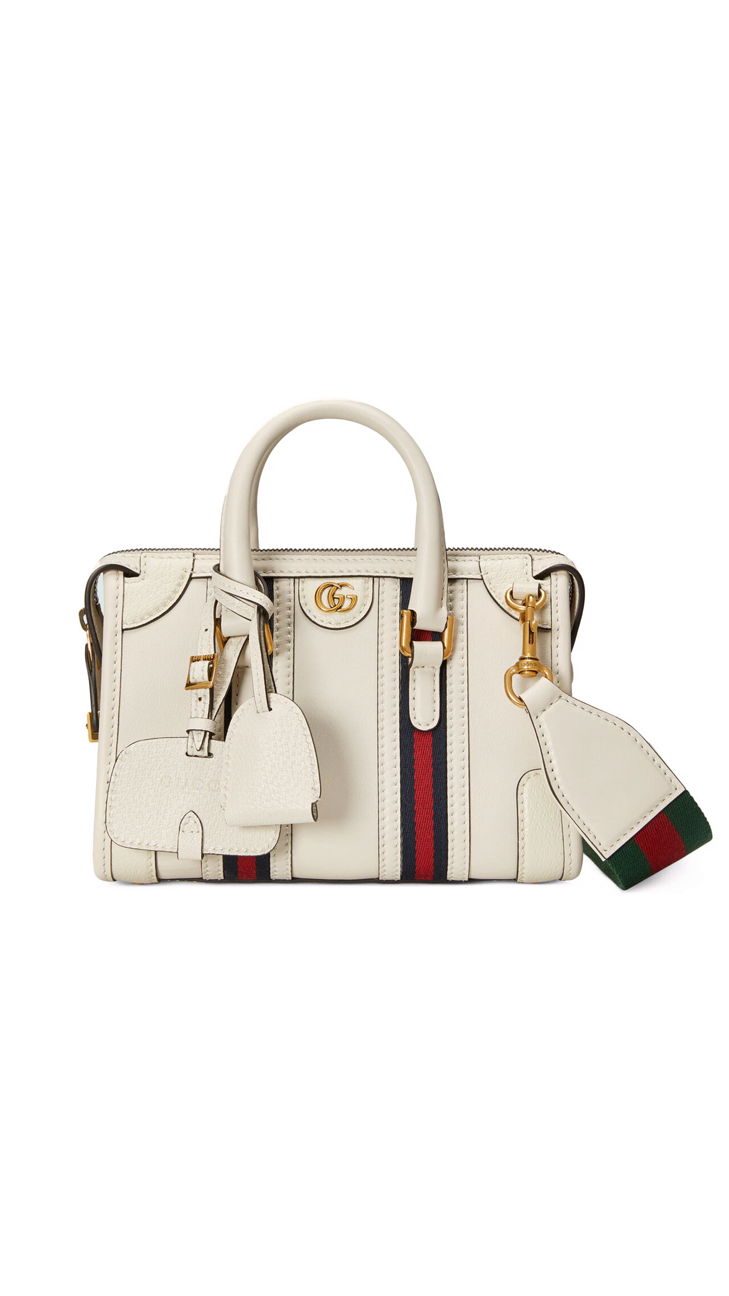 Gucci Bauletto  Top Handle Bag - White
