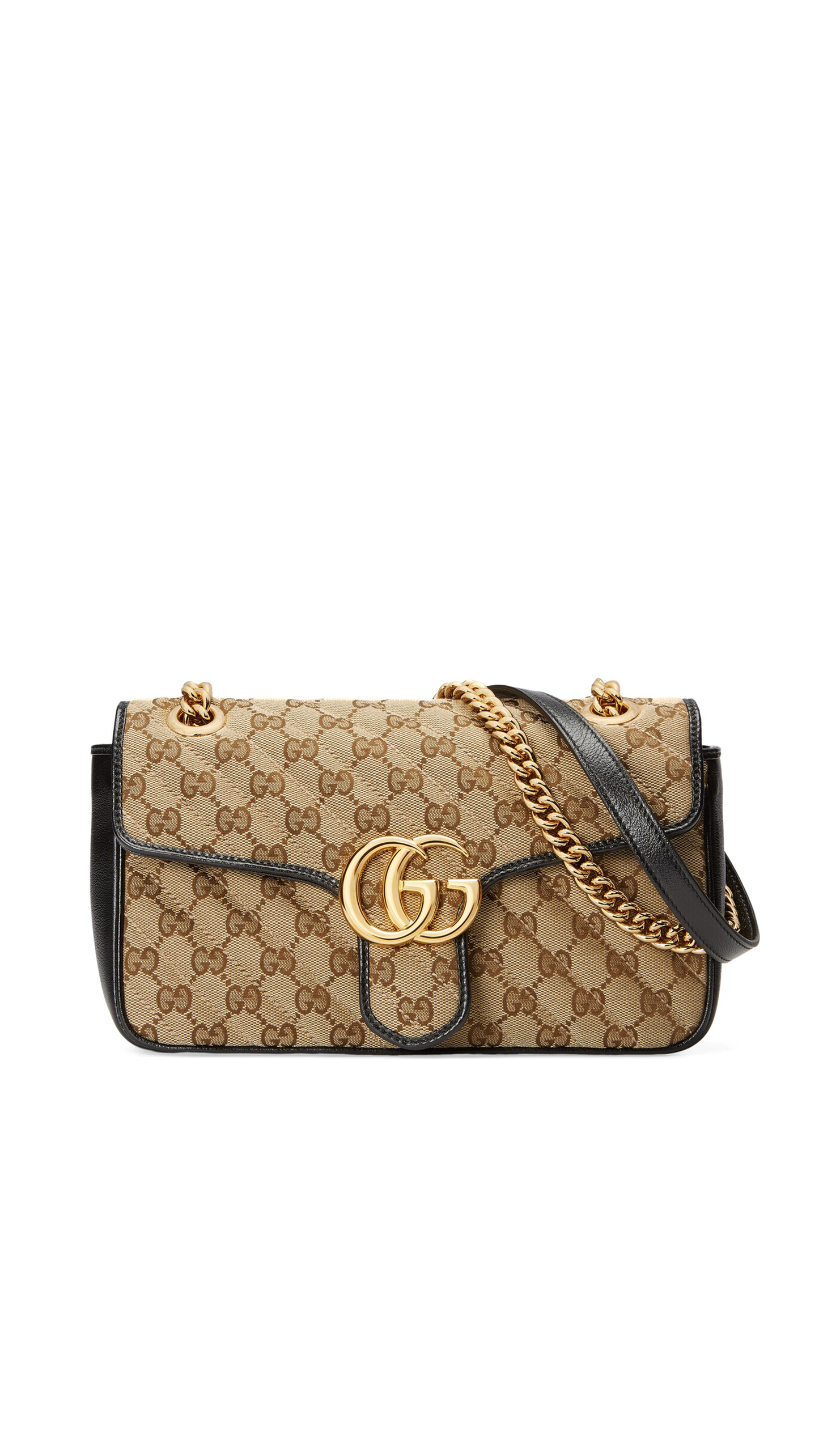 GG Marmont Small Shoulder Bag - Beige/Ebony