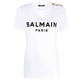 Cotton T-shirt With Black Logo Print - White
