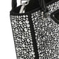 Small Satin Tote Bag with Crystals - Metal