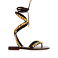 Rockstud No Limit Nappa Flat Thong Sandal - Dark Brown