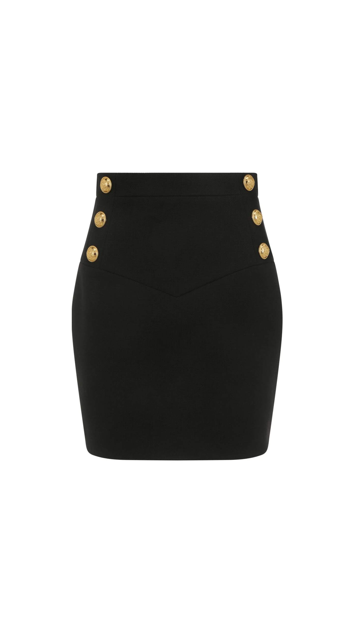 Short Eco-designed Crepe Skirt - Black