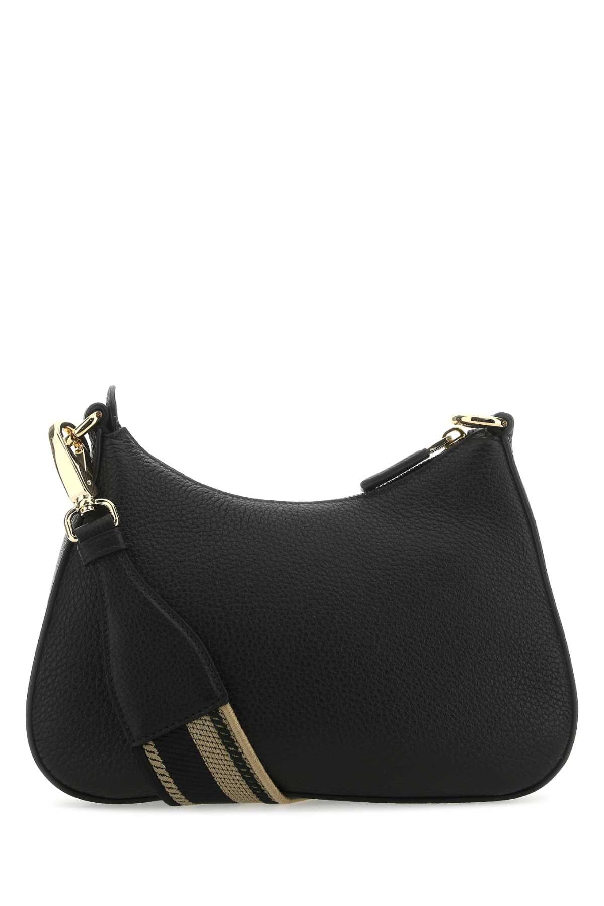 Saffiano Leather Shoulder Mini-Bag - Black