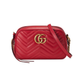 GG Marmont Small Matelassé Shoulder Bag - Hibiscus Red