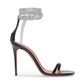 Giorgia Crystal Ankle Wrap Sandal - Black
