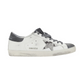 Super-Star Sneakers In Leather and Suede - White / Grey