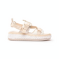 Lilli Sporty Flat Sandal In Recycled Textile - White