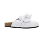 Chain Loafer Mules - White