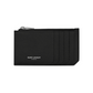 Fragments Zipped Card Case In Grain De Poudre Embossed Leather - Black