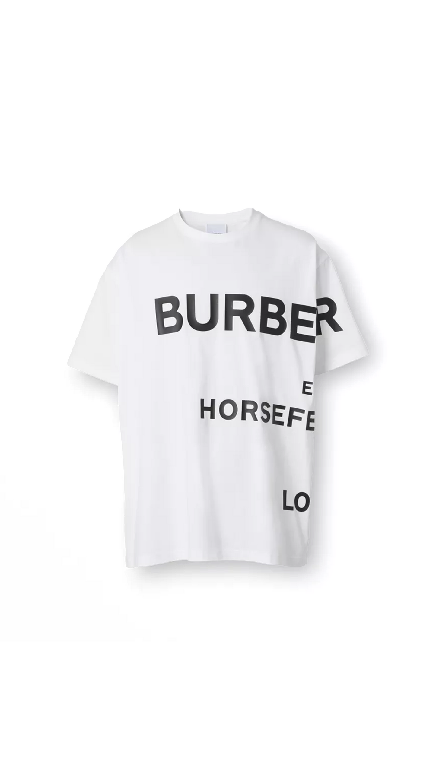 Horseferry Print Cotton Oversized T-shirt - White